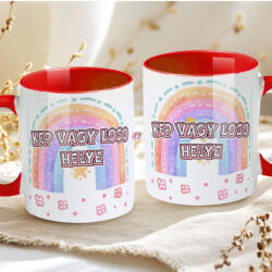 Deconline Crafts Egyedi fényképes Ajándék bögre 300 ml piros (DO133043-RED-MUG)