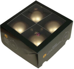 Decoration & Design Karácsonyfagömb (matt üveg) - 4 darabos, arany, 10 cm (502415)