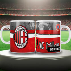Deconline Crafts AC MILAN keramia bögre egyedi névvel 300 ml (DO59996-CERAMIC-MUG-ACMILAN)