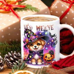 Deconline Crafts Egyedi neves Halloweeni bögre Cuki kutyusos, személyre szabható 330 ml (DO126186-CERAMIC-MUG)