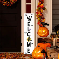 Deconline Crafts Halloweeni Tábla "Welcome boszis" 60 cm, akasztható (DO120029)