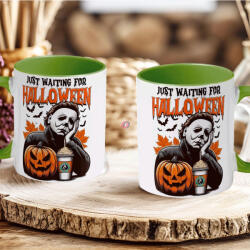 Deconline Crafts Halloween mintás bögre Péntek 13 zöld (DO126130-GREEN-MUG)