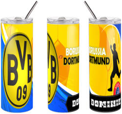 Deconline Crafts BORUSSIA DORTMUND fém duplafalú pohár egyedi névvel 600 ml tumbler (DO59996-BVB-600ML-TUMBLER)