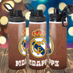 Deconline Crafts Prémium REAL MADRID fém sportkulacs egyedi névvel 850 ml "Leather (DO59999-850)