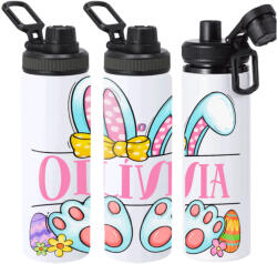 Deconline Crafts Egyedi neves húsvéti Kulacs 850 ml "Nyuszilány" HD (DO133001-850ML)