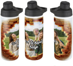 Deconline Crafts Személyre szabható fém sportkulacs egyedi képpel 750ml Fehér (DO59993-750ML)