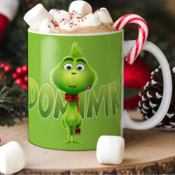 Deconline Crafts Egyedi feliratos karácsonyi bögre "Mini Grinch (DO129209-CERAMIC-MUG)