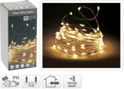 Koopman Kültéri micro led fényfüzér 8m IP44 80 led melegfehér 8 program, timer (AX8716600)