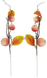 Decoration & Design Selyemvirág betűzős alma 40 cm zöld, rózsaszín 2 db-os szett (DD69080)