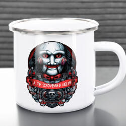Deconline Crafts Személyre szabható Halloweeni FÉM bögre, JIGSAW 360ml (DO69328-ALU-MUG)