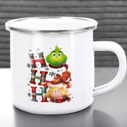 Deconline Crafts Grincs Fém bögre "Ho Ho Ho" 360 ml (DO129221-ALU-MUG)