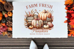 Deconline Crafts Halloweeni szőnyeg / lábtörlő 40x60 cm "Farm fresh Pumpkins (DO126163-RUG-60x40)