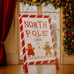 Koopman XL Karácsonyi mikulásjelző tábla felirattal, álló 58 cm (AAE441770)