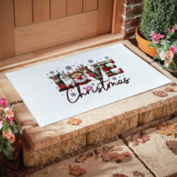 Deconline Crafts Karácsonyi mintás Szőnyeg, Lábtörlő 60X40 cm "Love Christmas (DO129186-RUG-60x40)