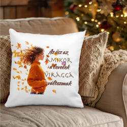 Deconline Crafts Őszi mintás Párnahuzat ""Az ősz az. . . " 40x40 cm (DO126178-8-PILLOW)