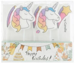 Decoration & Design Szülinapi gyertya unikornis 5 cm 4db/szett (DD66969)