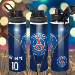 Deconline Crafts Prémium PSG fém sportkulacs egyedi névvel és számmal 850 ml "ZIPPER (DO69360-PSG-850)