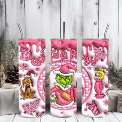 Deconline Crafts Grincs mintás termosz pohár 600ml "G&B" HD tumbler (DO129185-600ML)