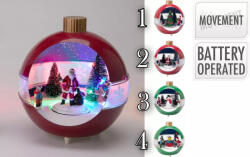 Koopman Prémium Karácsonyi dioráma hógömb mikulás jelenettel LED világítással 17cm (AJG000030)