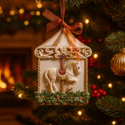 Decoration & Design körhinta, akasztós mályva, krém - 6x1, 5x9 cm 2 féle (DD68436)