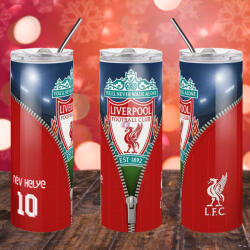 Deconline Crafts Liverpool Duplafalú termosz egyedi névvel és számmal 600 ml "ZIPPER (DO69360-LIVERPOOL-TUMBLER-600)