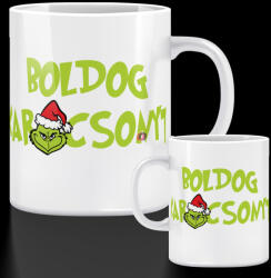 Deconline Crafts Grincses karácsonyi bögre "Boldog karácsonyt (DO129162-Ceramic-Mug)