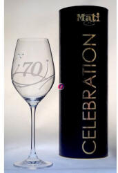 D&D Üveg pohár swarovski dísszel bor 360ml Celebration 70yr (8588006988017)