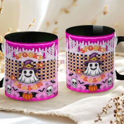 Deconline Crafts Őszi mintás bögre 3D pufi hatású "Spooky Season" fekete (DO126128-BLACK-MUG)