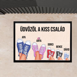 Deconline Crafts Cipős személyre szabott lábtörlő - Családtagok max 5 fő, 60x40 cm (DO593022-XL)