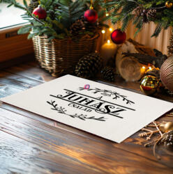 Deconline Crafts Egyedi neves karácsonyi Szőnyeg, Lábtörlő 60X40 cm "Családneves (DO129194-RUG-60x40)