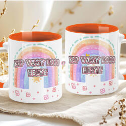 Deconline Crafts Egyedi fényképes Ajándék bögre 300 ml Narancssárga (DO133043-ORANGE-MUG)