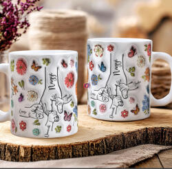 Deconline Crafts Ajándék Bögre "Anya, Nagyi, Max 5 gyerek" Személyre szabható, fehér, kerámia (DO133008-CERAMIC-MUG)