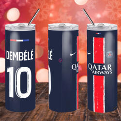 Deconline Crafts PSG Duplafalú termosz egyedi névvel 600 ml "Home kit (DO69357-TUMBLER-600)