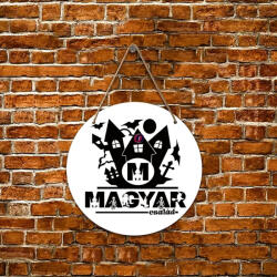 Deconline Crafts XL Halloweeni FaTábla Szellemkastély, személyre szabható, akasztható többféle méret (DO126182-WOOD-CIRCLE)