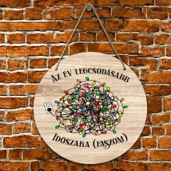 Deconline Crafts XL Karácsonyi fa tábla "Az év legcsodásabb időszaka. . . " ajtódísz többféle méretben (DO129200-WOOD30)