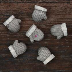 Decoration & Design Kesztyű poly 2, 4x1, 7x2, 4 cm szürke 6 db-os szett (DD59696)