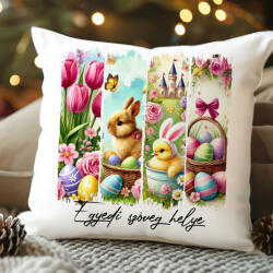 Deconline Crafts Egyedi feliratos húsvéti párnahuzat 40x40 cm "Retro Húsvét (DO133003-PILLOW)