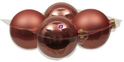 Decoration & Design Karácsonyfa gömb üveg 10cm coral fényes-matt 4 db-os (123220)