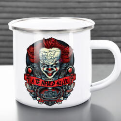 Deconline Crafts Személyre szabható Halloweeni FÉM bögre, Pennywise 360ml (DO69326-ALU-MUG)
