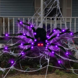D&D XXL Halloweeni LED-es óriás pók 140 cm (DD69674)