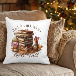 Deconline Crafts Halloween mintás Párnahuzat "Just a girl who. . . " 40x40 cm (DO126178-17-PILLOW)