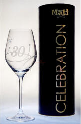 D&D Kristály pohár swarovski dísszel bor 360ml Celebration 30yr (8588006068924)