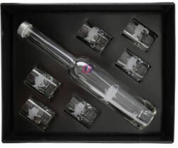 D&D Röviditalos pohár + üveg hal mintával 200ml/ 30ml átlátszó 6-db-os szett (8588008074077)