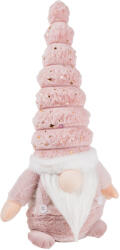 QX-Impex Karácsonyi manó rózsaszín flitteres sapkában - 43 cm (074079)
