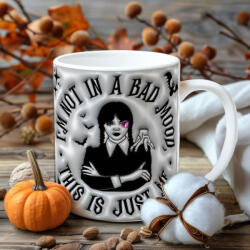 Deconline Crafts Halloweeni mintás bögre Wednesday (DO126148-CERAMIC-MUG)