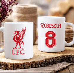 Deconline Crafts Prémium Liverpool Bögre személyre szabható, egyedi névvel, számmal 330ml (DO69345-CERAMIC-MUG)