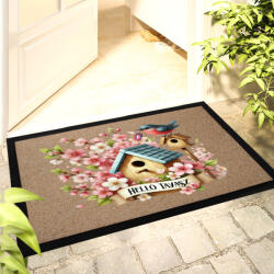 Deconline Crafts Egyedi feliratos húsvéti Lábtörlő 60x40 cm "Helló Tavasz" színes HD (DO133005-Doormat-60x40)
