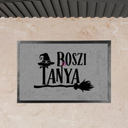 Deconline Crafts Halloweeni Lábtörlő "Boszi tanya" Felirattal 60x40 cm szürke (DO120043)