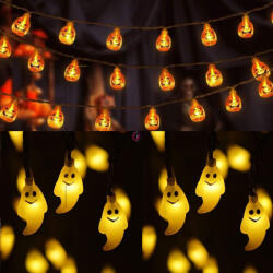 Koopman Halloweeni tökös, szellemes fényfüzér elemes 10 LED 1, 2 m 2xAA 4 féle (AMZ900000)
