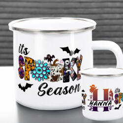 Deconline Crafts Személyre szabható Halloweeni FÉM bögre, Spooky season 360ml (DO69332-ALU-MUG)